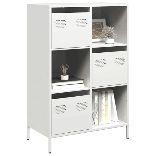 Armário alto - Bufete - Móvei de apoio 68x39x103,5 cm aço branco pt2220