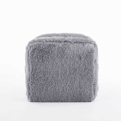 Sofá tipo cama humana - 5 posições ajustáveis, para jogos, meditação e relaxamento, tecido felpudo - Cinza claro