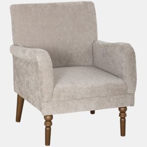 HOMCOM Poltrona Relax Sofá Individual Estofado em Linho Apoios de Braços Elegantes Pés de Madeira Maciça Acolchoamento Espesso para Sala Quarto e Escritório Cinzento