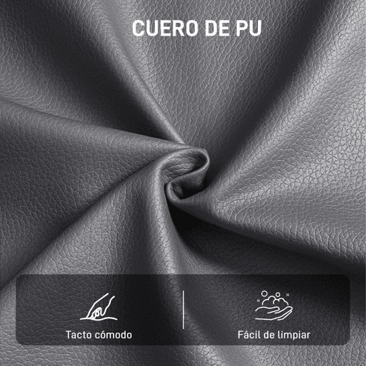 HOMCOM Poltrona Giratória - Cadeira de Sala Estofada em PU, Poltrona de Leitura com Assento Acolchoado, Apoios de Braços e Base Metálica, para Sala de Estar ou Quarto, Cinzento