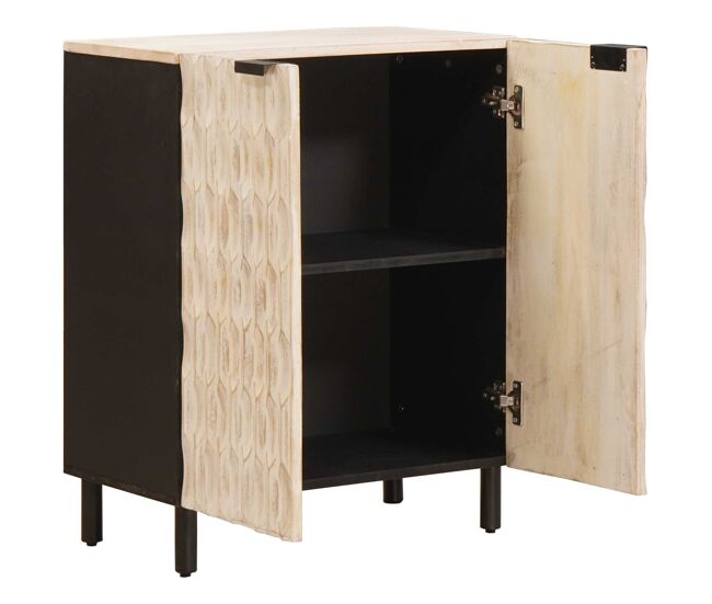 Aparador - mueble de almacenamiento acabado de lavado 60 x 33 x 75 cm es79