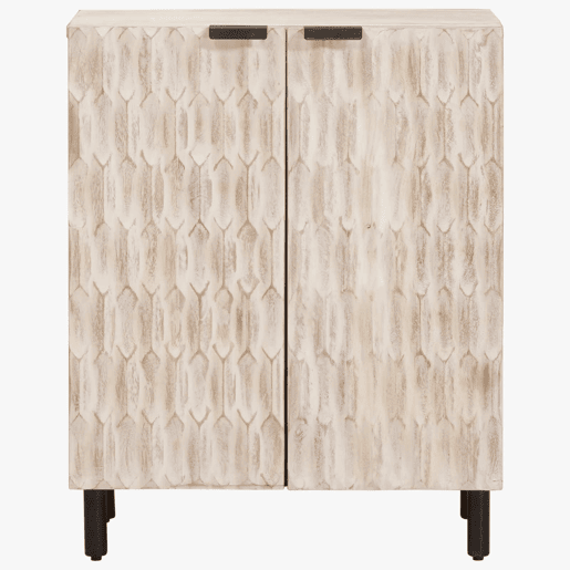 Bufete - Móvei de apoio Acabamento em Wash Branco 60 x 33 x 75 cm pt79