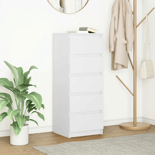 Aparador - Bufete - Móvei de apoio com gavetas 37,5x35x99 cm derivados de madeira branco pt1809