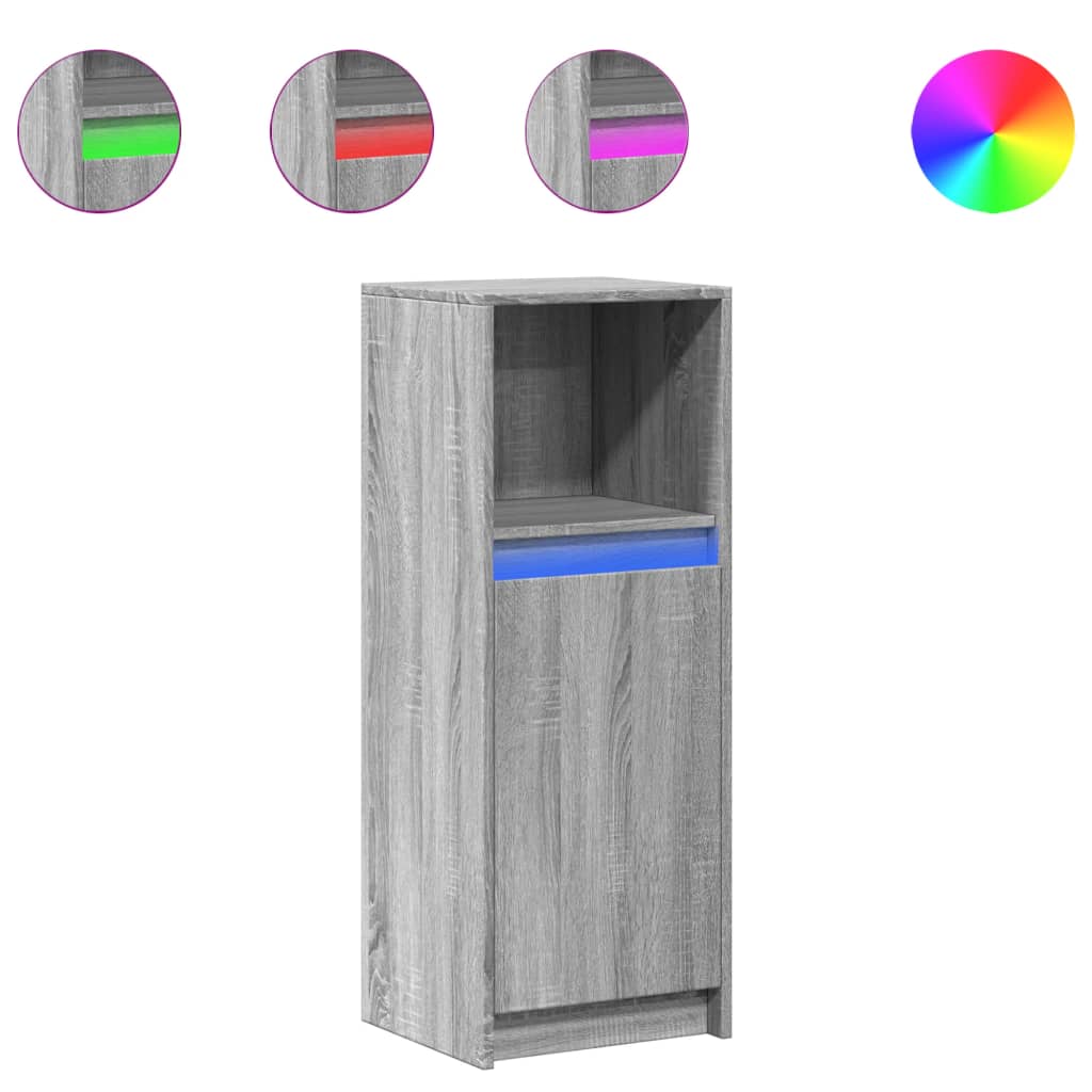 Aparador - Mueble de almacenamiento 38 Roble/ Gris