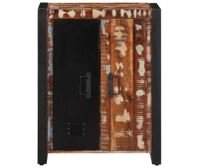 Aparador - mueble de almacenamiento madera maciza reciclada multicolor 55x35x70 cm es4664