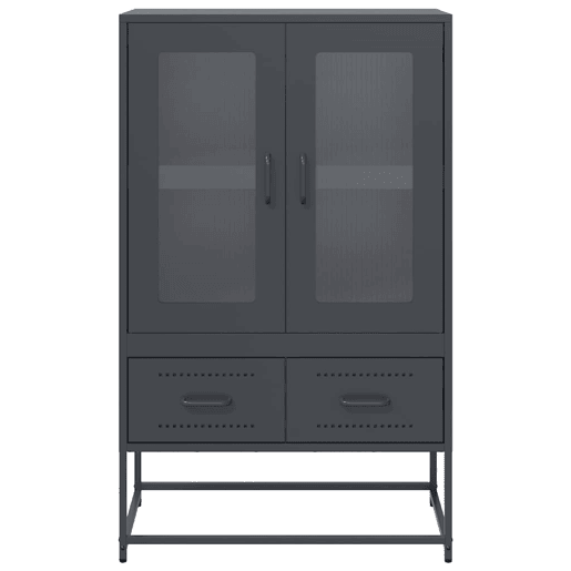 Armário alto - Bufete - Móvei de apoio 68x39x111,5 cm aço antracite pt2201