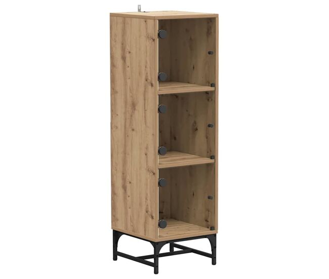 Aparador - mueble de almacenamiento roble artesanal 35 x 37 x 117 cm es4877