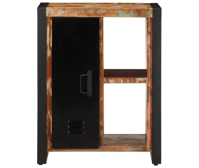 Aparador - mueble de almacenamiento madera maciza reciclada multicolor 55x35x70 cm es4665