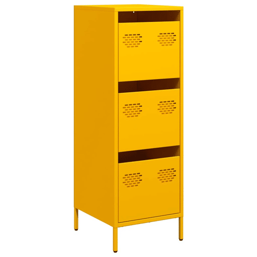 Aparador - Bufete - Móvei de apoio alto 39x35x103,5 cm aço amarelo mostarda pt2179
