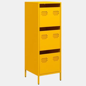 Aparador - Bufete - Móvei de apoio alto 39x35x103,5 cm aço amarelo mostarda pt2179