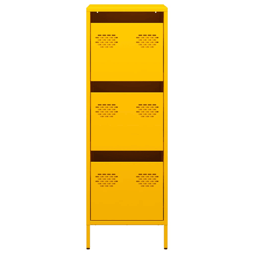 Aparador - Bufete - Móvei de apoio alto 39x35x103,5 cm aço amarelo mostarda pt2179