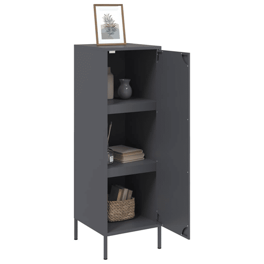 Aparador - Bufete - Móvei de apoio alto 36x39x113 cm aço antracite pt2238