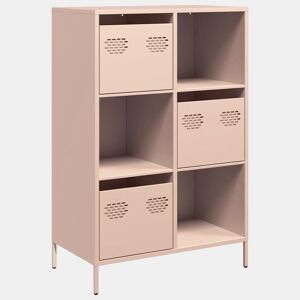 Armário alto - Bufete - Móvei de apoio 68x39x103,5 cm aço rosa pt2375