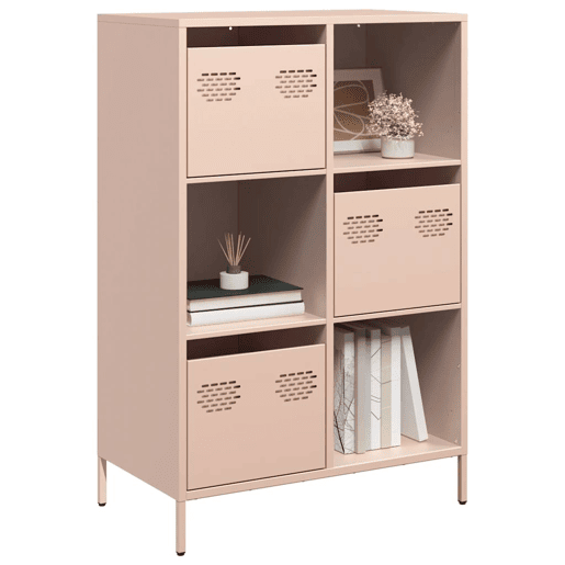 Armário alto - Bufete - Móvei de apoio 68x39x103,5 cm aço rosa pt2375