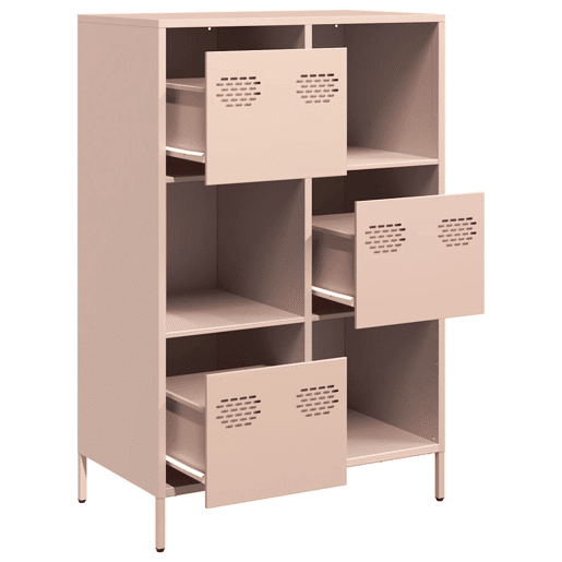 Armário alto - Bufete - Móvei de apoio 68x39x103,5 cm aço rosa pt2375