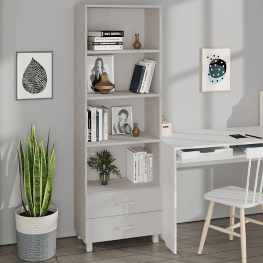 Aparador - Bufete - Móvei de apoio alto HAMAR 60x35x180 cm pinho maciço branco pt4108