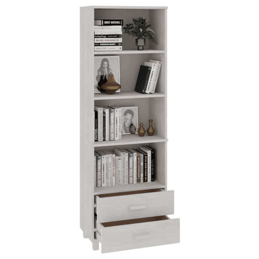 Aparador - Bufete - Móvei de apoio alto HAMAR 60x35x180 cm pinho maciço branco pt4108