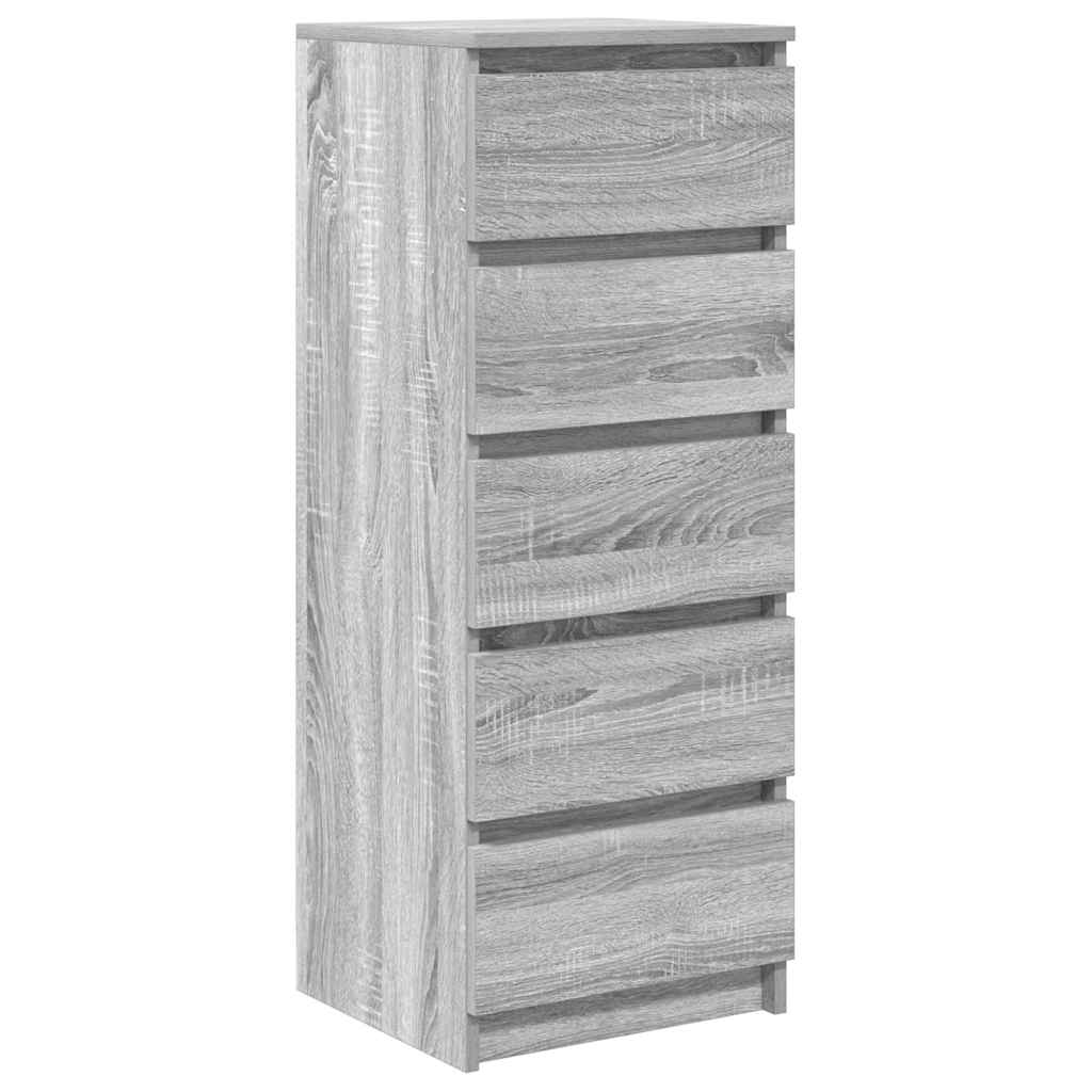 Aparador - Mueble de almacenamiento 37 Roble/ Gris