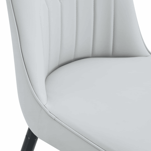 2º conjunto de bancos de bar, 100 cm - couro PU cinza claro com estrutura metálica preta e apoio para os pés confortável - Preto, Cinza Claro