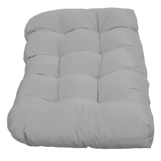 Outsunny Almofada para Banco de 2 Lugares 110x48x8 cm Almofada Retangular para Interiores e Exteriores Lavável com 8 Botões e Assento Confortável Cinzento