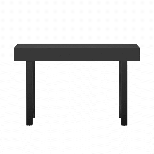 Consola de entrada estreita - com gavetas, régua com tomadas, design em grelha e pés ajustáveis - Preto