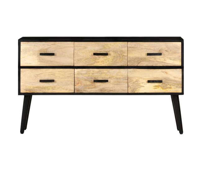 Aparador - mueble de almacenamiento de madera maciza de mango 110x33x64 cm es3862