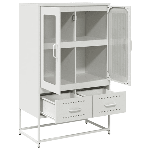 Armário alto - Bufete - Móvei de apoio 68x39x111,5 cm aço branco pt2224