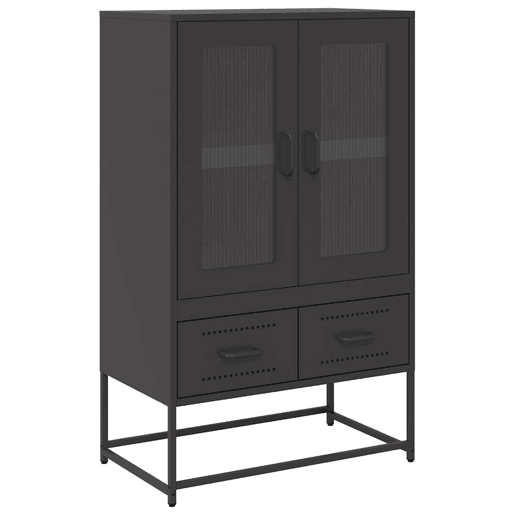 Armário alto - Bufete - Móvei de apoio 68x39x111,5 cm aço preto pt2346