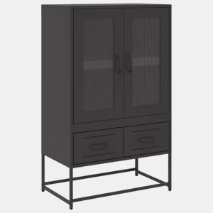 Armário alto - Bufete - Móvei de apoio 68x39x111,5 cm aço preto pt2346