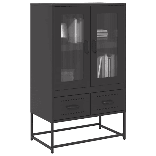 Armário alto - Bufete - Móvei de apoio 68x39x111,5 cm aço preto pt2346