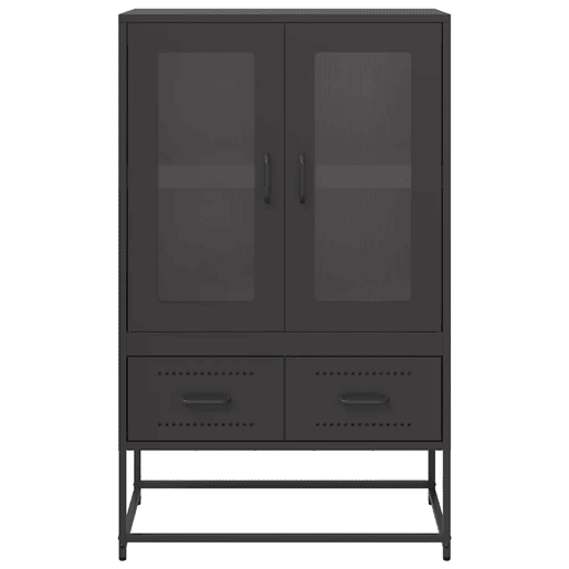 Armário alto - Bufete - Móvei de apoio 68x39x111,5 cm aço preto pt2346