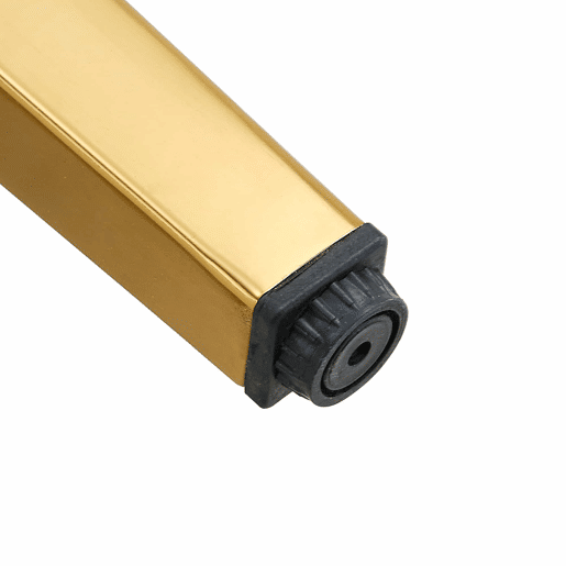 Conjunto de 2 cadeiras de jantar - design minimalista em PU preto com pernas metálicas douradas - preto e dourado