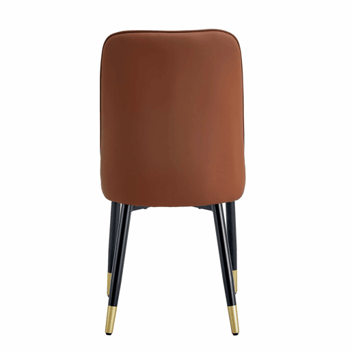 Cadeiras de sala de jantar 2 unidades - modernas e simples com encosto em PU - cor combinada - cinza claro + castanho