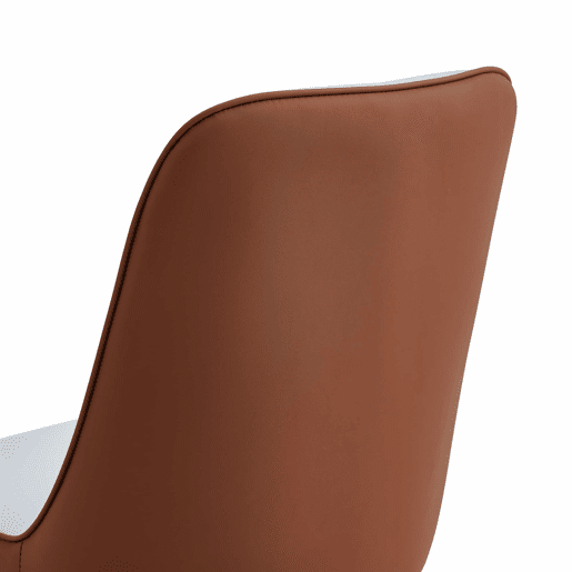 Cadeiras de sala de jantar 2 unidades - modernas e simples com encosto em PU - cor combinada - cinza claro + castanho