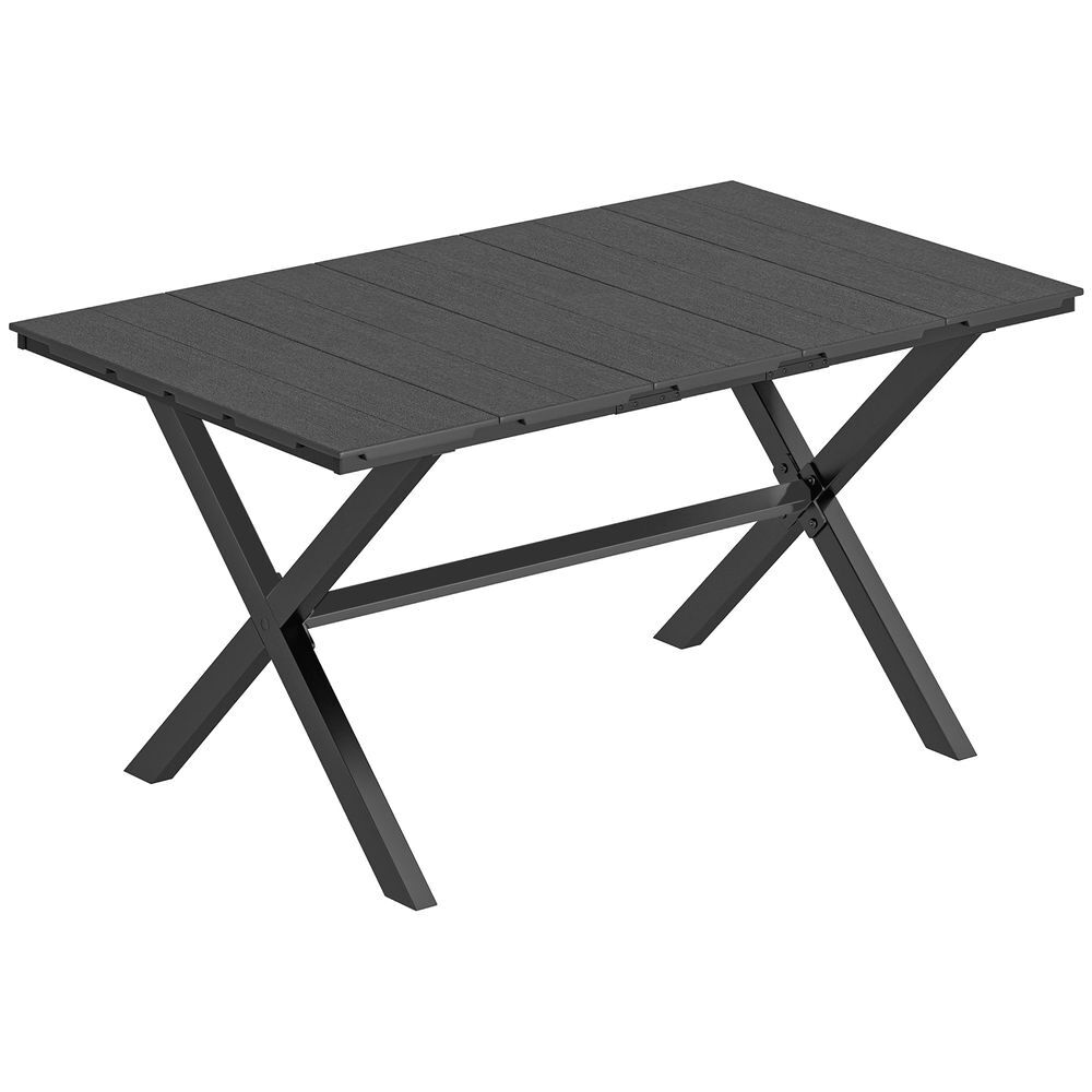 Mesa Comedor Jardín HDPE, Metal Outsunny