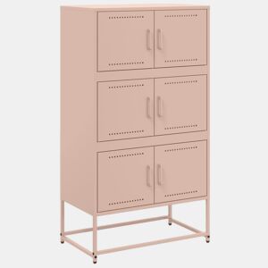 Aparador - Bufete - Móvei de apoio 68,5x38,5x123,5 cm aço rosa pt2373