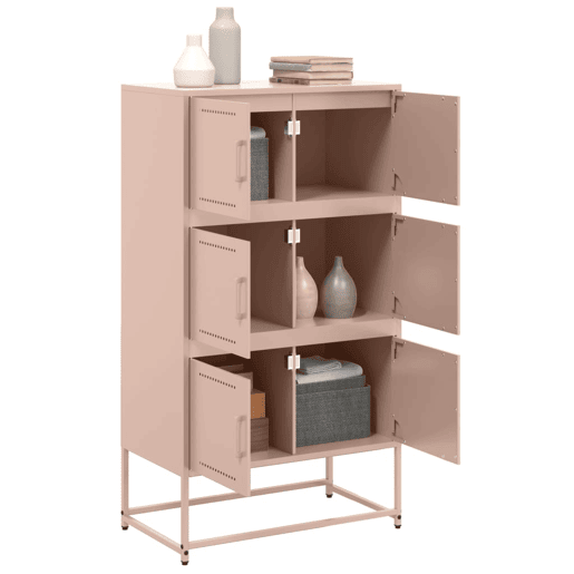 Aparador - Bufete - Móvei de apoio 68,5x38,5x123,5 cm aço rosa pt2373