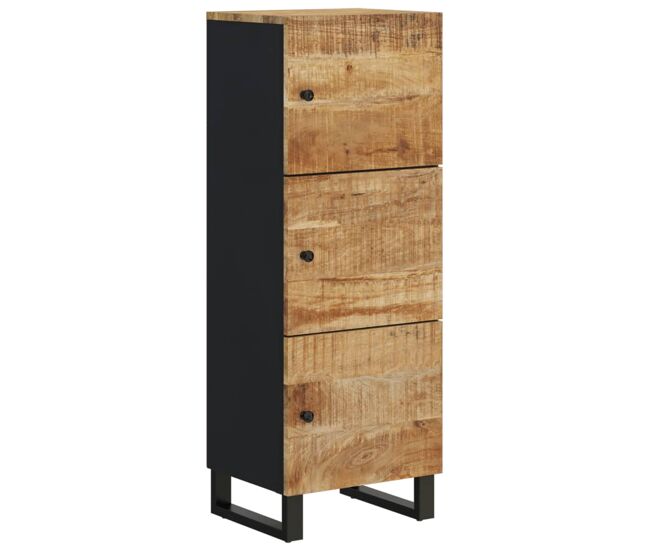 Aparador - mueble de almacenamiento con 3 puertas hierro y madera maciza mango 40x33x110cm es1703