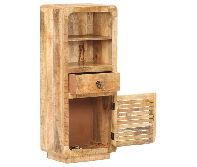 Aparador - mueble de almacenamiento de madera de mango rugosa 45x32x110 cm es3814