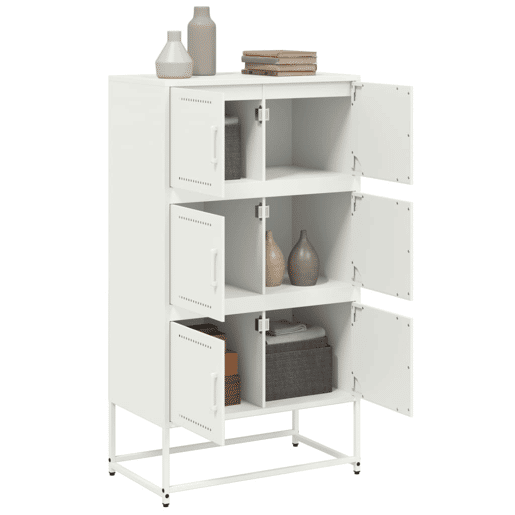 Aparador - Bufete - Móvei de apoio 68,5x38,5x123,5 cm aço branco pt2218