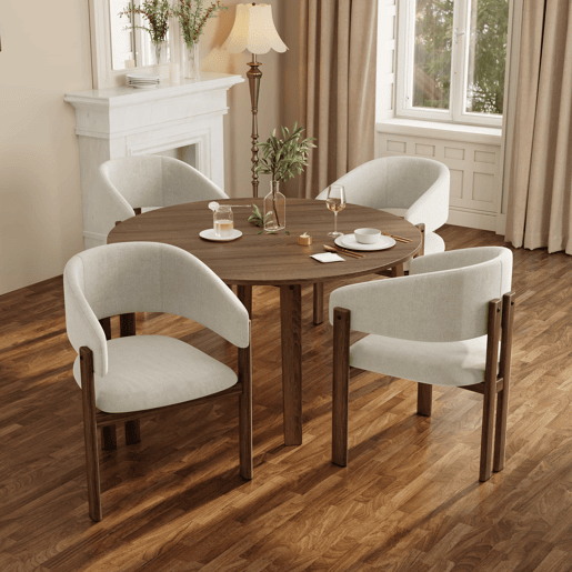 Cadeiras de sala de jantar, 2 unidades - Metal com acabamento em madeira, confortáveis e respiráveis, estilo moderno, tecido de linho - Nogueira Cadeiras de sala de jantar, 2 unidades - Metal com acabamento em madeira, confortáveis e respiráveis, estilo moderno, tecido de linho - Nogueira
