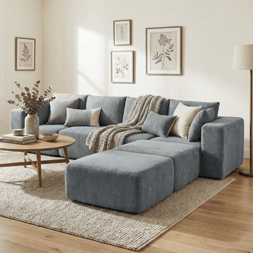 HOMCOM Sofá Modular em Forma de U, Sofá de Canto Seccional de 4 Lugares com 2 Banquetas, Almofadas, Apoios de Braço Largos, Sem Montagem, Assentos Amplos e Profundos, Estofado em Veludo, Cinzento Escuro HOMCOM Sofá Modular em Forma de U, Sofá de Canto Seccional de 4 Lugares com 2 Banquetas, Almofadas, Apoios de Braço Largos, Sem Montagem, Assentos Amplos e Profundos, Estofado em Veludo, Cinzento Escuro