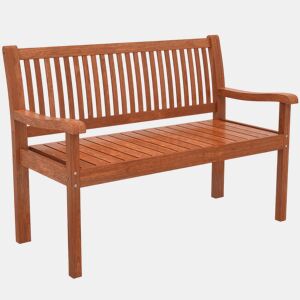 Outsunny Banco de Jardim em Madeira Banco de Exterior de 2 Lugares com Capa Impermeável Encosto Ergonómico Apoios de Braços Suporta até 240 kg para Pátio Terraço 125x62x90 cm Castanho Claro