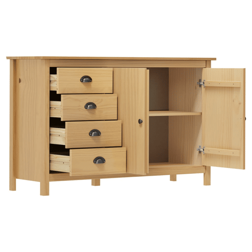 Aparador - Bufete - Móvei de apoio Hill 130x40x80 cm pinho maciço castanho mel pt4122 Aparador - Bufete - Móvei de apoio Hill 130x40x80 cm pinho maciço castanho mel pt4122