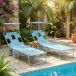 Tumbonas Plegable Acero Galvanizado, Textilene Outsunny Tumbonas Plegable Acero Galvanizado, Textilene Outsunny Azul