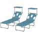 Tumbonas Plegable Acero Galvanizado, Textilene Outsunny Tumbonas Plegable Acero Galvanizado, Textilene Outsunny Azul