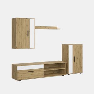 Salón Lunet en medida 190 cm Blanco Artik (Blanco Mate) - Alpino 140 x 36,2 x 35 cm