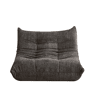 Sofá Togo 2 lugares - Sem braços, espuma viscoelástica, estilo lounge, Chenille, Cinza