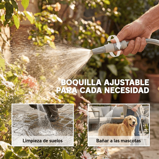 Outsunny Carretel de Mangueira para Jardim 20+1,9 m com Bico de 2 Modos Carretel de Mangueira de Jardim de Parede com Bloqueio Automático e Retracção Controlada Suporte Orientável 180° Cinza