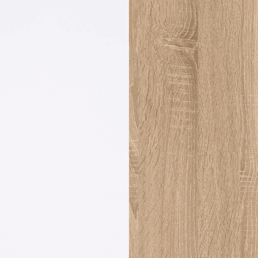 Salón Lunet en medida 190 cm Artik White (Branco mate) - Carvalho canadiano 140 x 36,2 x 35 cm